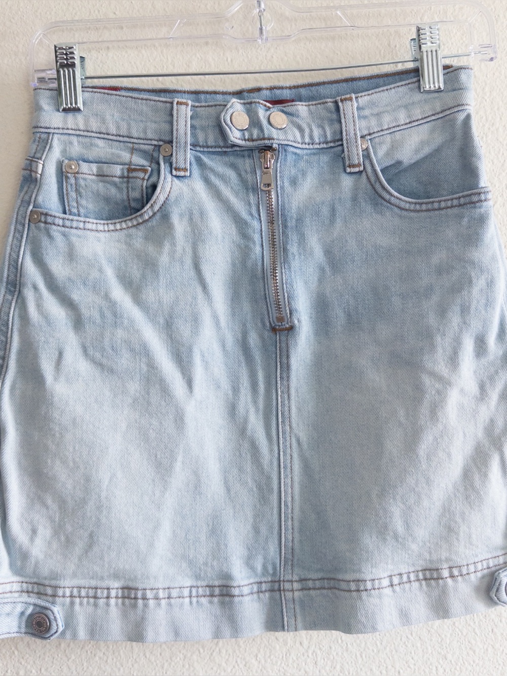 7 For All Mankind Cotton Mini Jean Skirt size 24